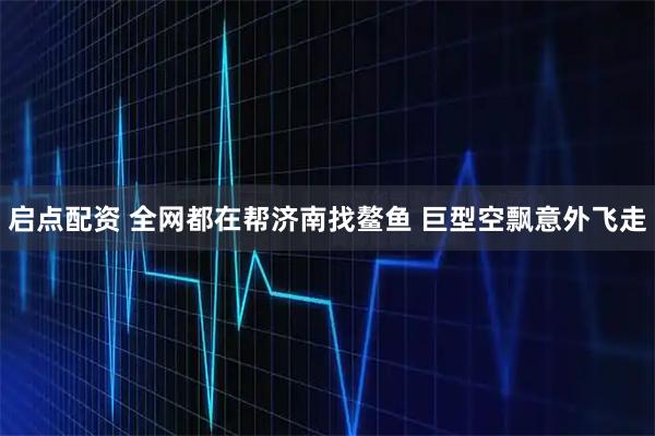 启点配资 全网都在帮济南找鳌鱼 巨型空飘意外飞走